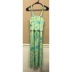 Lissome Loungewear Green Turquoise Print Dress